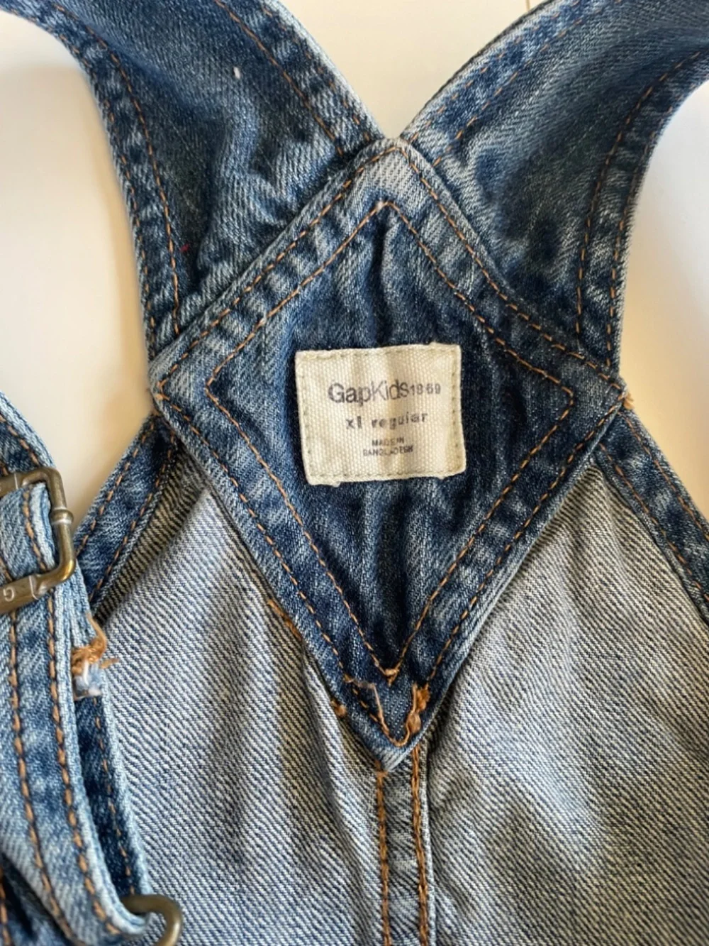 GapKids denim overall distressed size XL